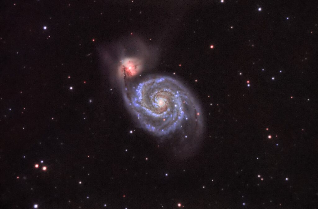 Recorte de M51 obtenido de la anterior imagen.
