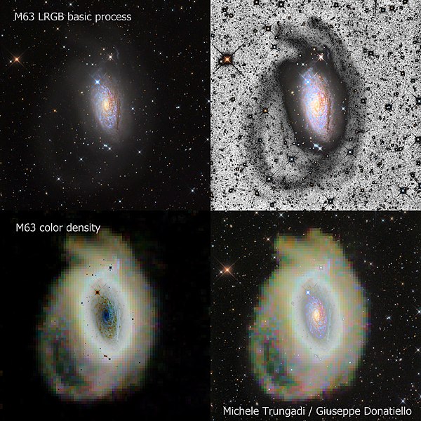 Arco y corriente estelar estudiado en M63